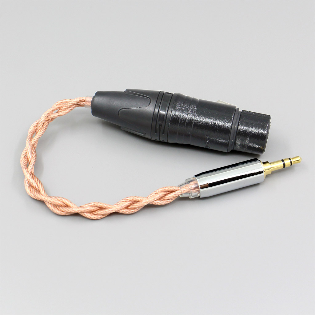 Graphene 7N OCC Shielding Coaxial Mixed Earphone Cable For 3.5m 2.5mm 4.4mm 6.5mm To XLR 4 pole Female