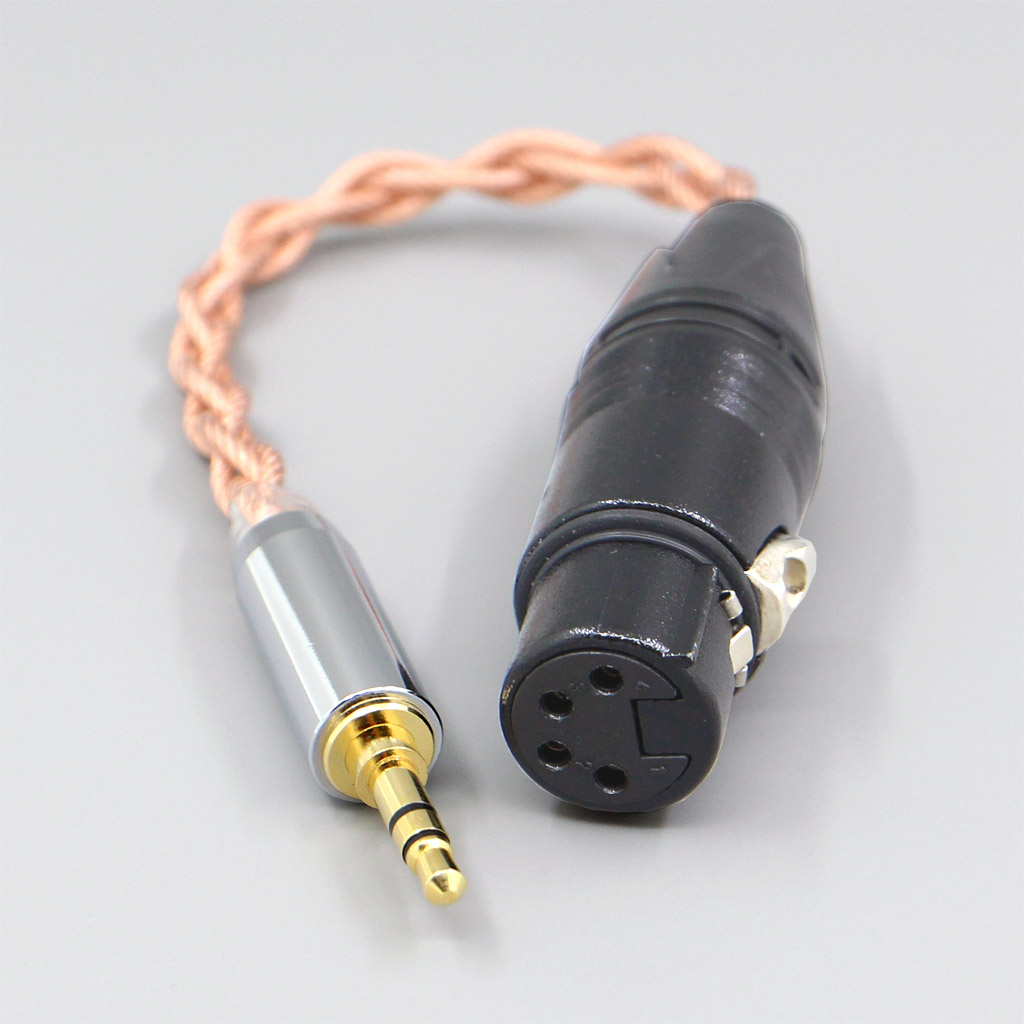 Graphene 7N OCC Shielding Coaxial Mixed Earphone Cable For 3.5m 2.5mm 4.4mm 6.5mm To XLR 4 pole Female