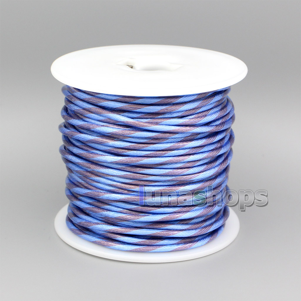 10m 60*0.05mm*8 480core shielding 7N OCC Silver plated Mixed Shielding + 49*0.05mm  7N OCC silver plated OD 2.8mm