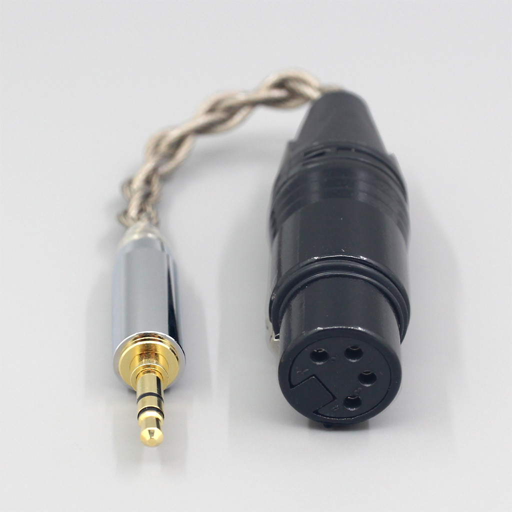 99% Pure Silver + Graphene Silver Plate Shield Earphone Cable  For 3.5m 2.5mm 4.4mm 6.5mm To XLR 4 pole Female IFI DAC