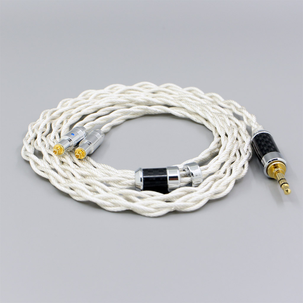 Graphene 7N OCC Silver Plated Type 2 Earphone Cable For Shure SRH1540 SRH1840 SRH1440 4 core 