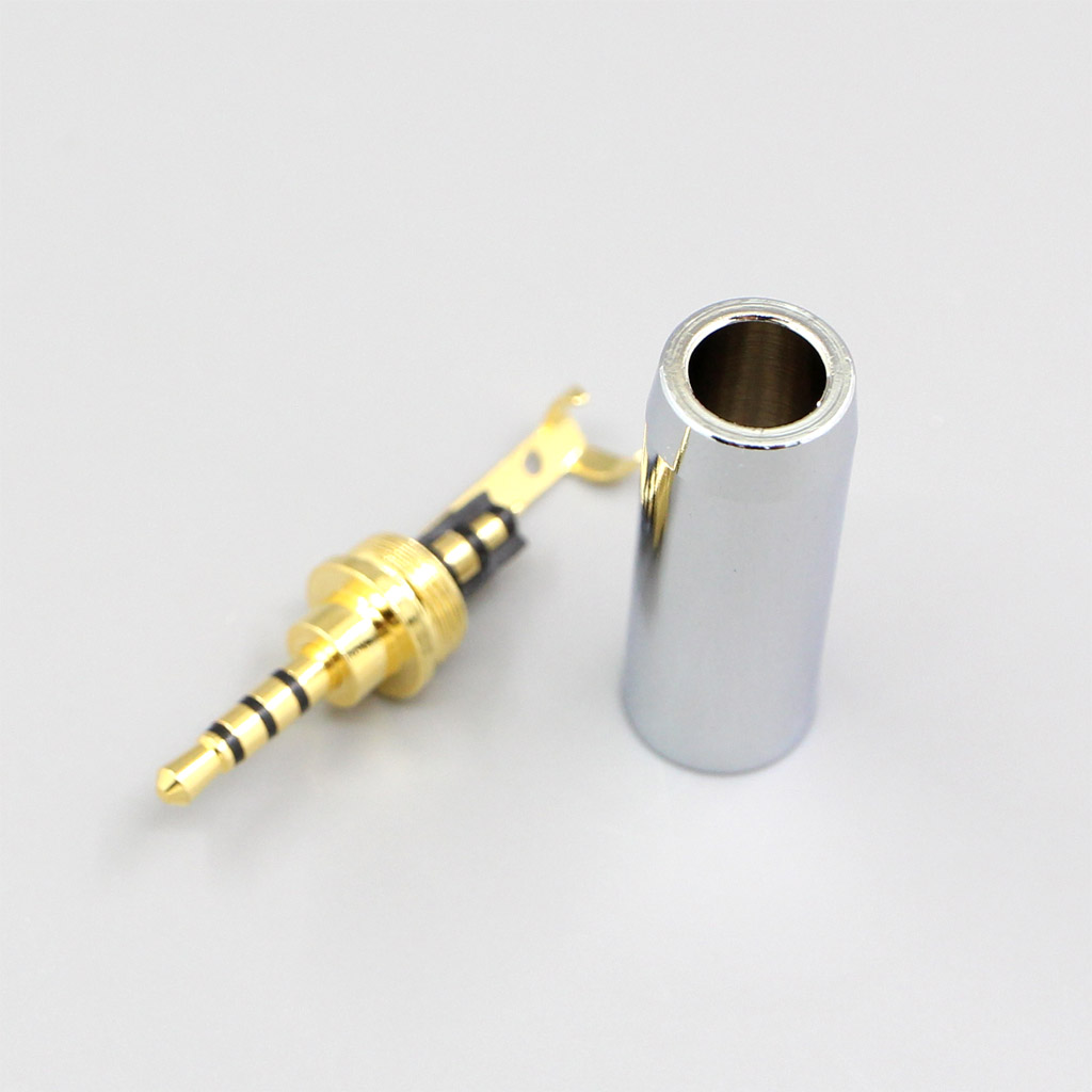 High Quality Superbright Surface 2.5mm Balanced Male DIY Custom Adapter Plug 6mm Tailed Hole