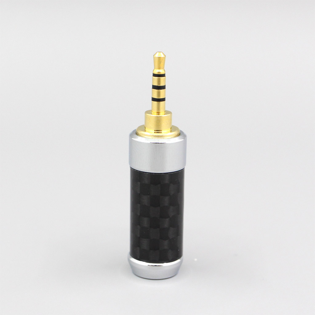 High Quality Superbright Surface + Carbon Fibre 2.5mm Balanced Male DIY Custom Adapter Plug 6mm Tailed Hole