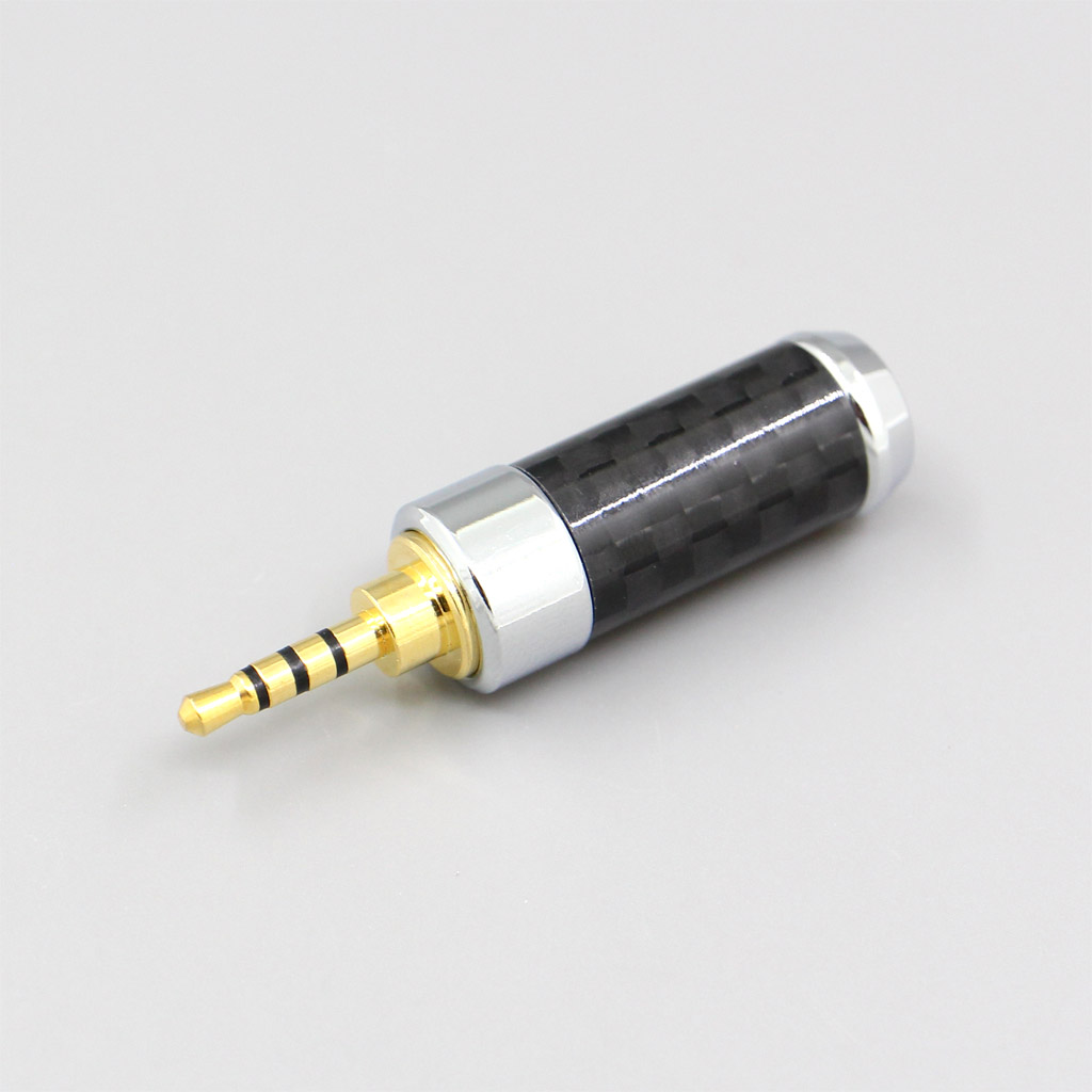 High Quality Superbright Surface + Carbon Fibre 2.5mm Balanced Male DIY Custom Adapter Plug 6mm Tailed Hole