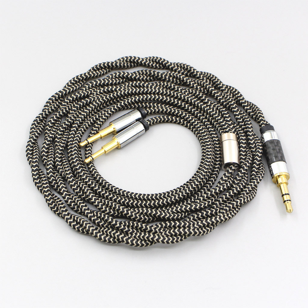 2 Core 2.8mm Litz OFC Earphone Shield Braided Sleeve Cable For Sennheiser HD477 HD497 HD212 PRO EH250 EH350 2.5mm pin
