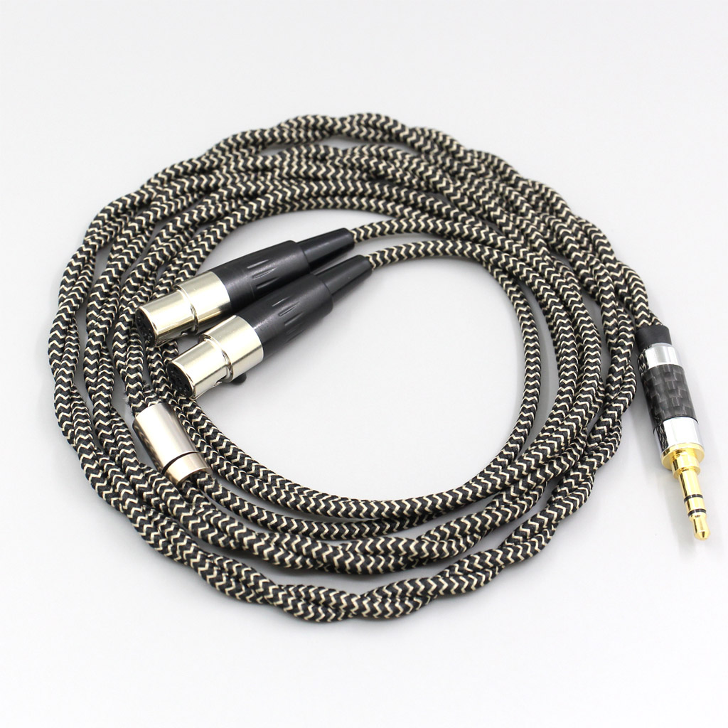 2 Core 2.8mm Litz OFC Earphone Shield Braided Sleeve Cable For Audeze LCD-3 LCD-2 LCD-X LCD-XC LCD-4z LCD-MX4 LCD-GX lcd-24