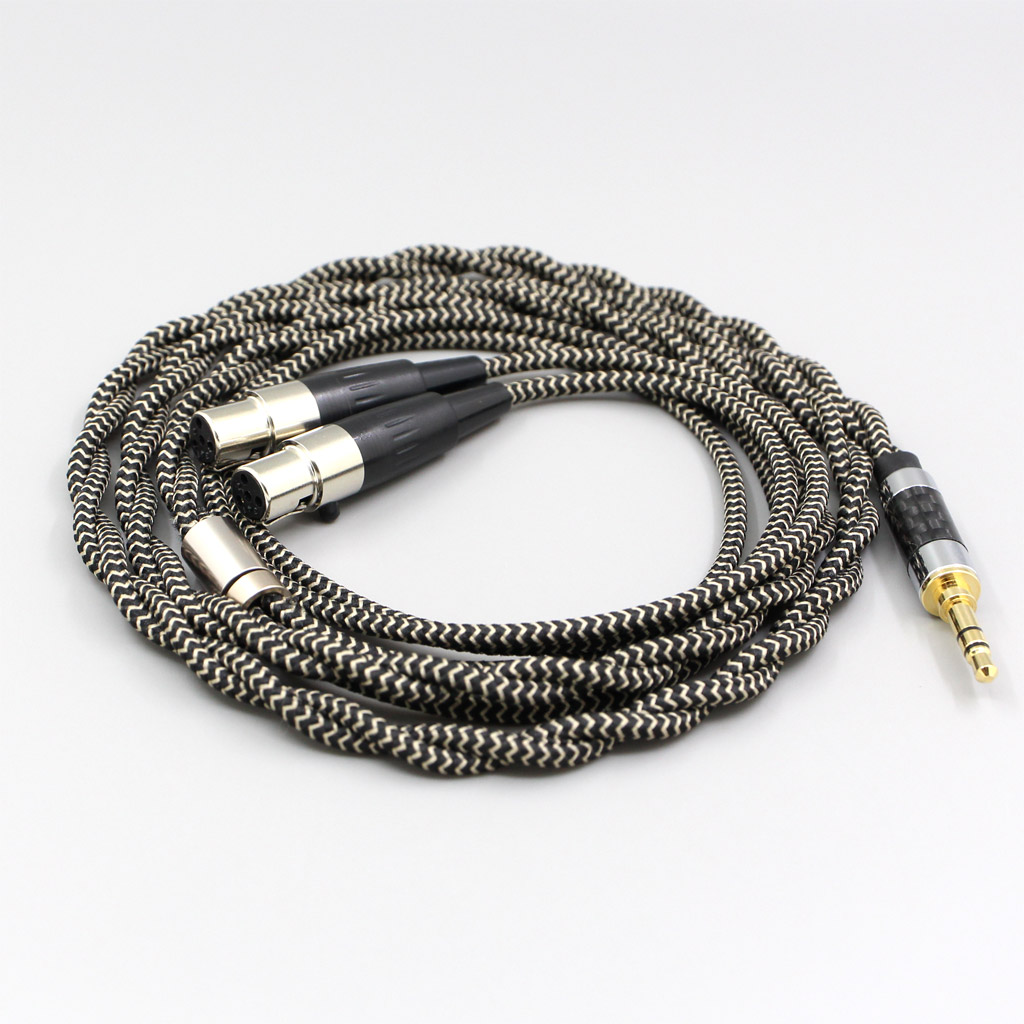 2 Core 2.8mm Litz OFC Earphone Shield Braided Sleeve Cable For Audeze LCD-3 LCD-2 LCD-X LCD-XC LCD-4z LCD-MX4 LCD-GX lcd-24