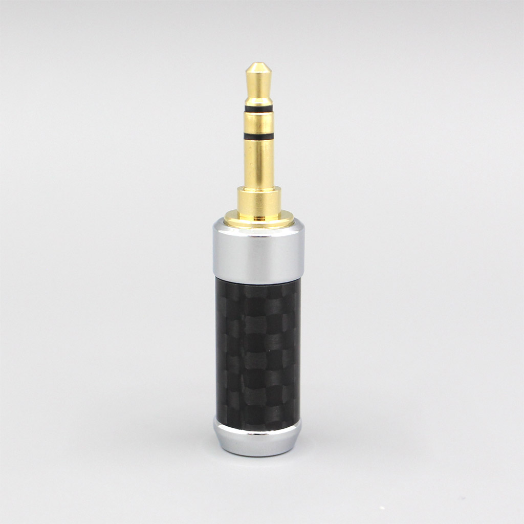 High Quality Superbright Surface + Carbon Fibre 3.5mm Stereo Male DIY Custom Adapter Plug 6mm Tailed Hole