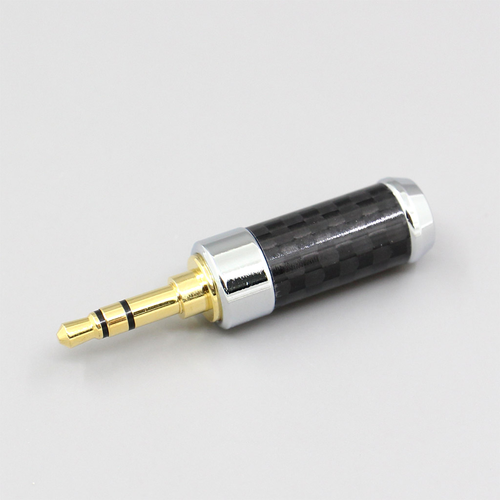 High Quality Superbright Surface + Carbon Fibre 3.5mm Stereo Male DIY Custom Adapter Plug 6mm Tailed Hole