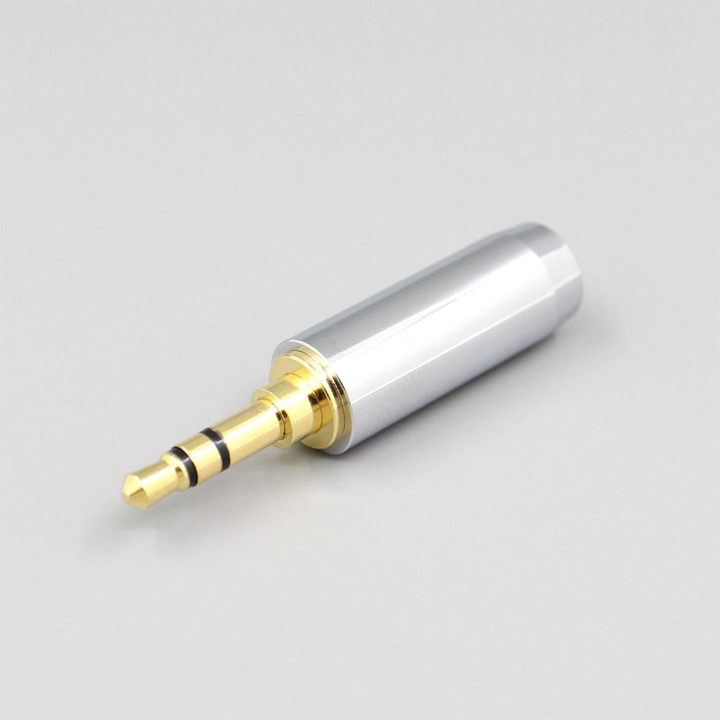 High Quality Superbright Surface 3.5mm Stereo Male DIY Custom Adapter Plug 6mm Tailed Hole