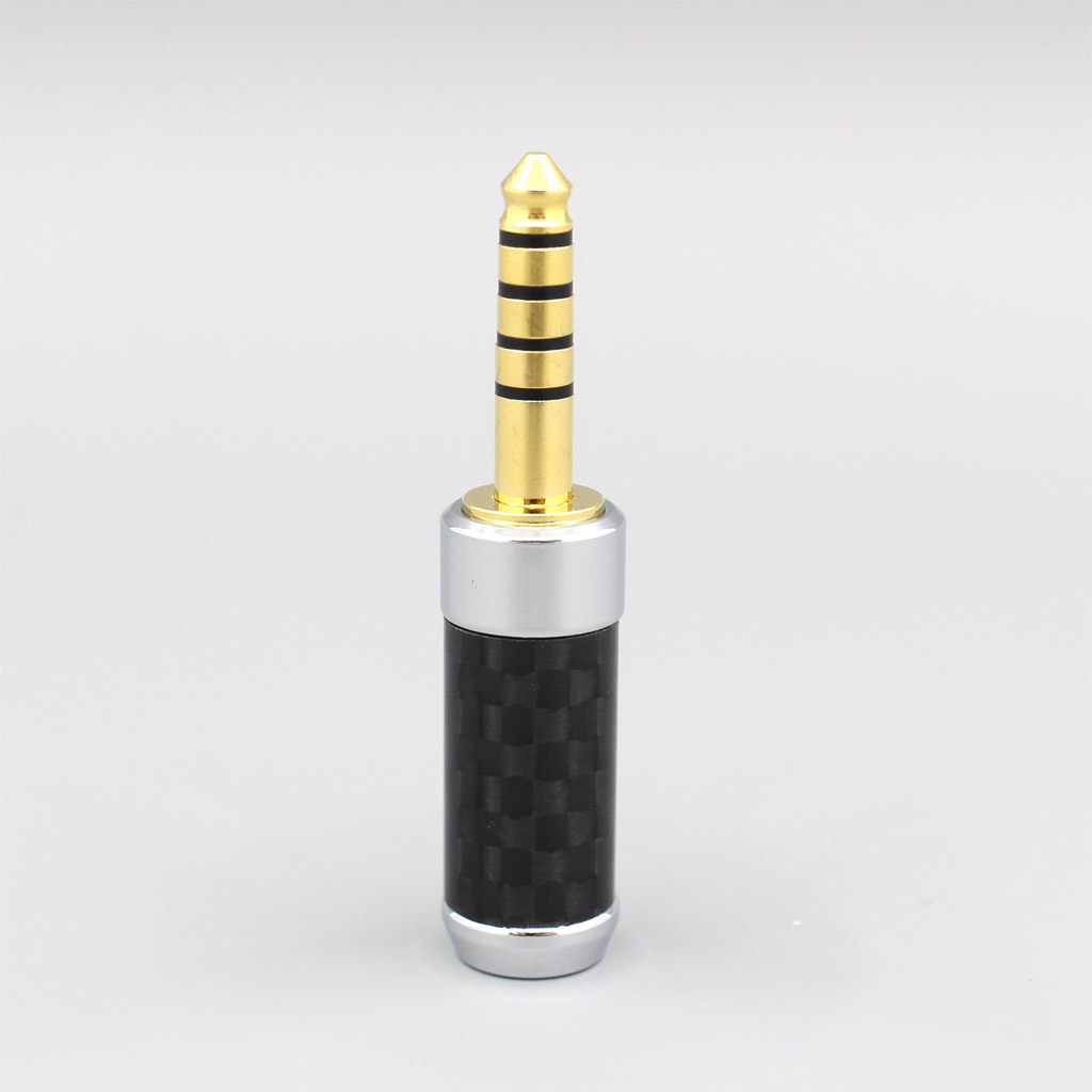 High Quality Superbright Surface + Carbon Fibre 4.4mm Balanced Male DIY Custom Adapter Plug 6mm Tailed Hole