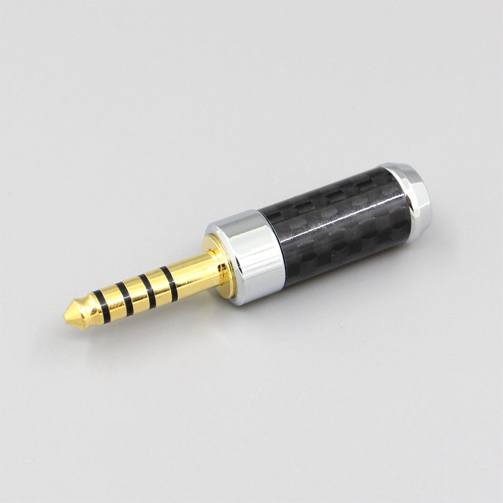 High Quality Superbright Surface + Carbon Fibre 4.4mm Balanced Male DIY Custom Adapter Plug 6mm Tailed Hole