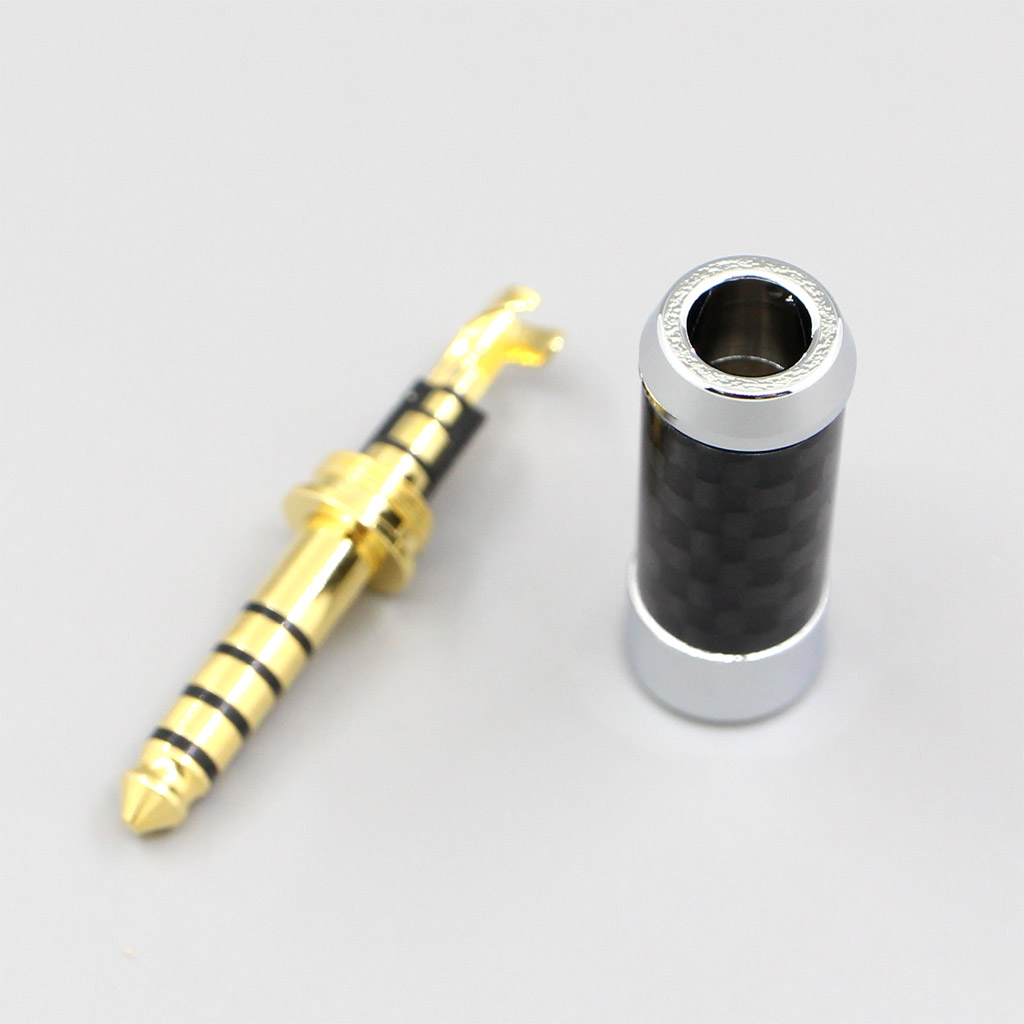 High Quality Superbright Surface + Carbon Fibre 4.4mm Balanced Male DIY Custom Adapter Plug 6mm Tailed Hole