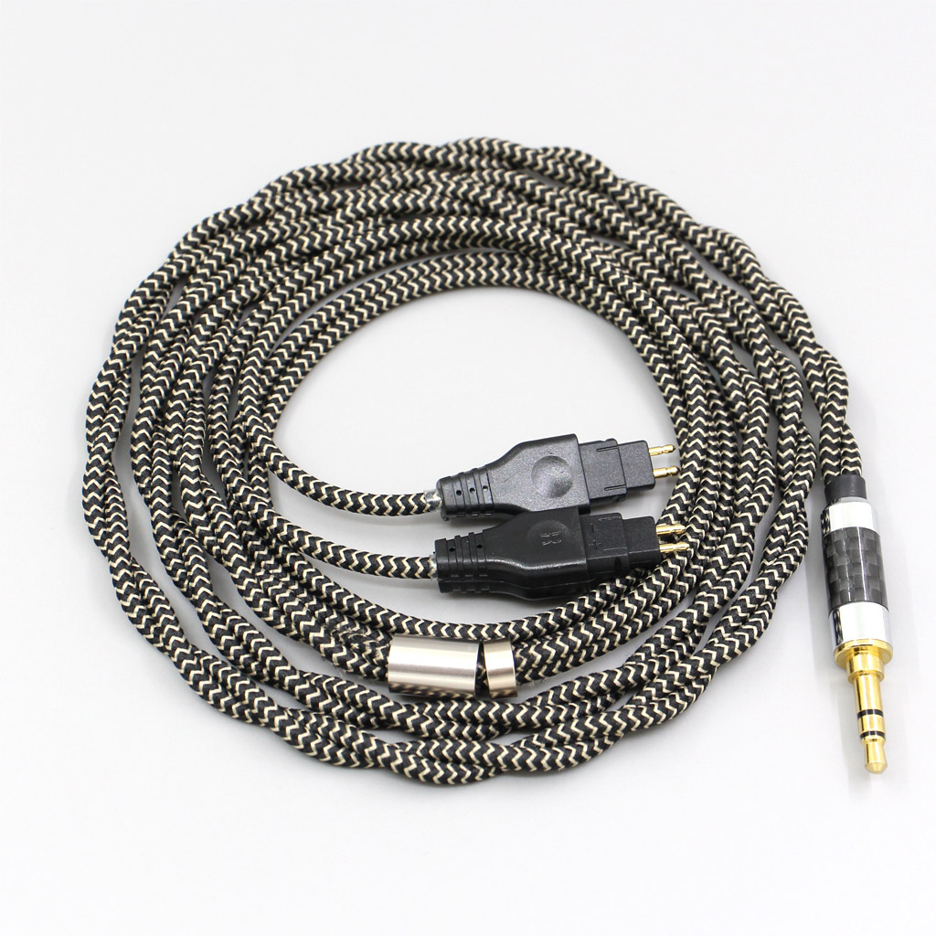 2 Core 2.8mm Litz OFC Earphone Shield Braided Sleeve Cable For Sennheiser HD580 HD600 HD650 HDxxx HD660S HD58x HD6xx