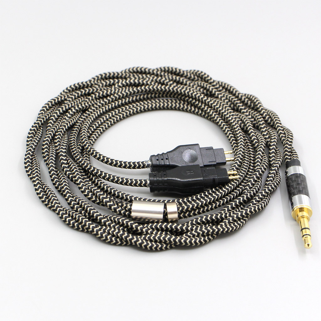 2 Core 2.8mm Litz OFC Earphone Shield Braided Sleeve Cable For Sennheiser HD580 HD600 HD650 HDxxx HD660S HD58x HD6xx
