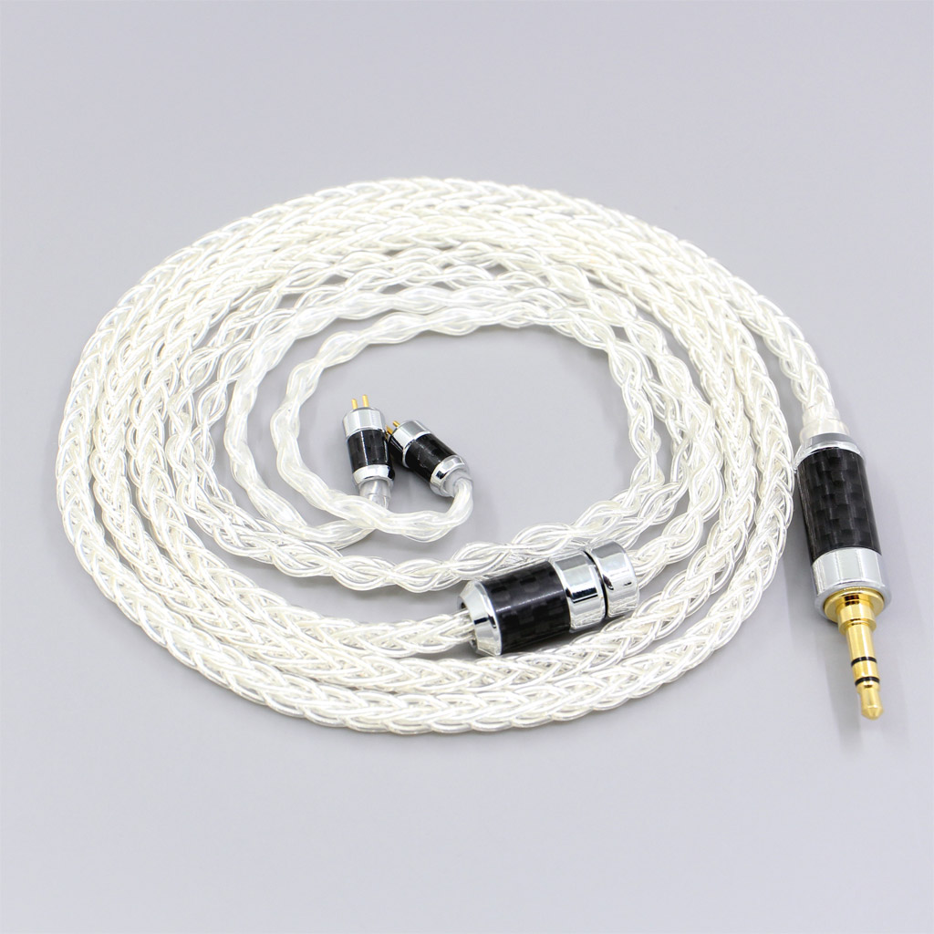 99.99% Pure Silver XLR 3.5mm 2.5mm 4.4mm Earphone Cable For Flat Step JH Audio JH16 Pro JH11 Pro 5 6 7 BA Custom