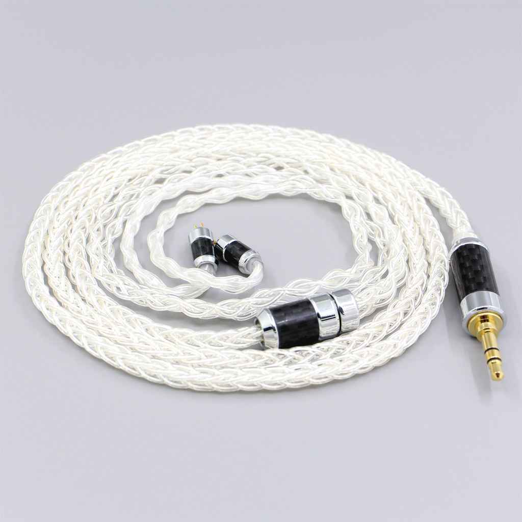 99.99% Pure Silver XLR 3.5mm 2.5mm 4.4mm Earphone Cable For Flat Step JH Audio JH16 Pro JH11 Pro 5 6 7 BA Custom