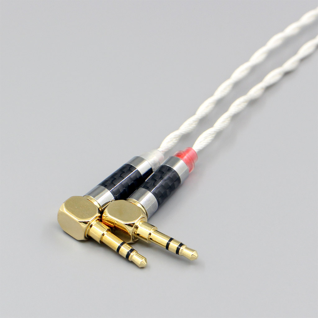 Graphene 7N OCC Silver Plated Type2 Earphone Cable For Verum 1 One Headphone Headset Dual L Shape 3.5mm Pin 4 core 1.75mm
