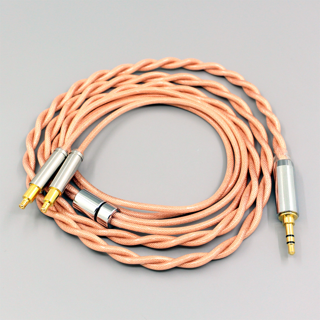 Type6 756 core Shielding 7n Litz OCC Earphone Cable For Audio Technica ATH-ADX5000 MSR7b 770H 990H A2DC