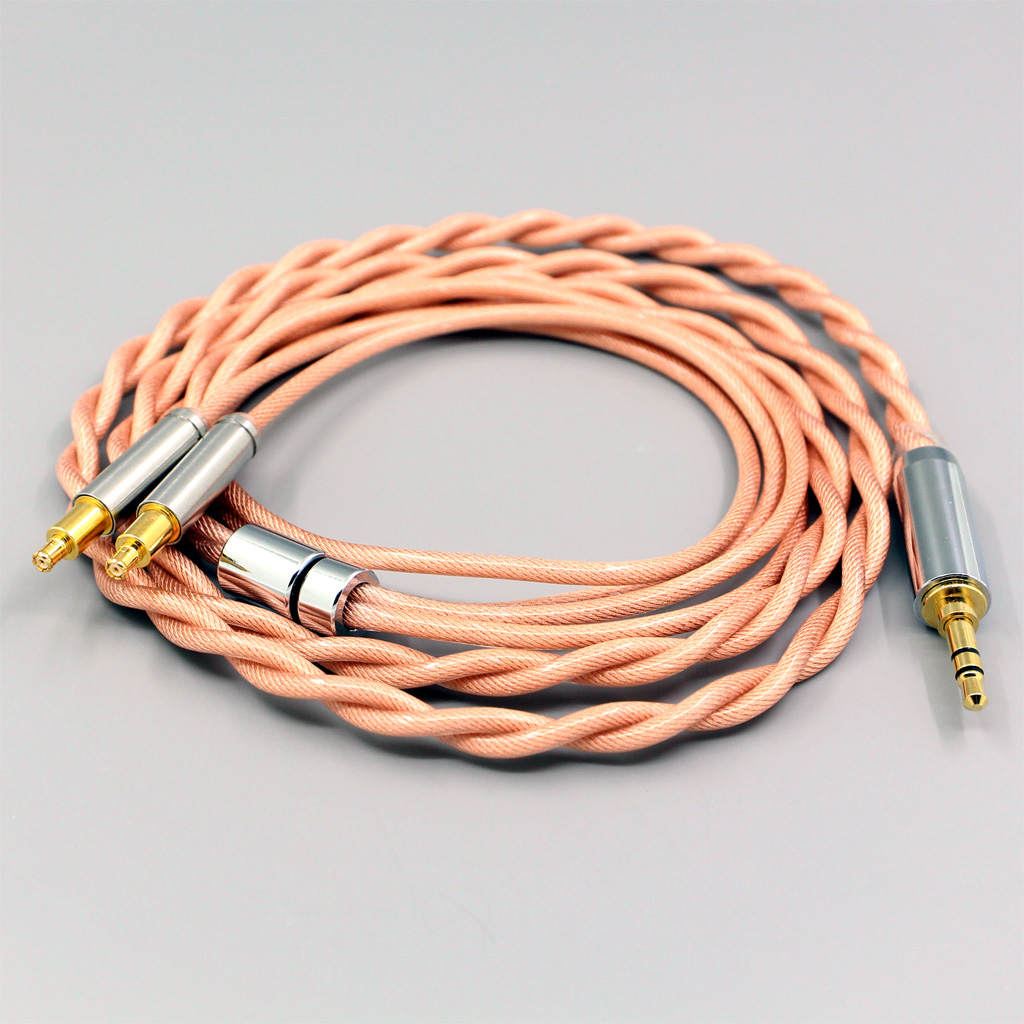 Type6 756 core Shielding 7n Litz OCC Earphone Cable For Audio Technica ATH-ADX5000 MSR7b 770H 990H A2DC
