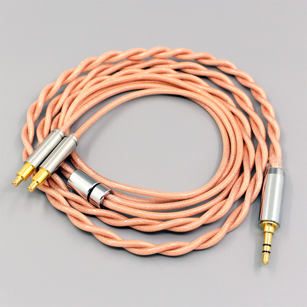 Type6 756 core Shielding 7n Litz OCC Earphone Cable For Audio Technica ATH-ADX5000 MSR7b 770H 990H A2DC