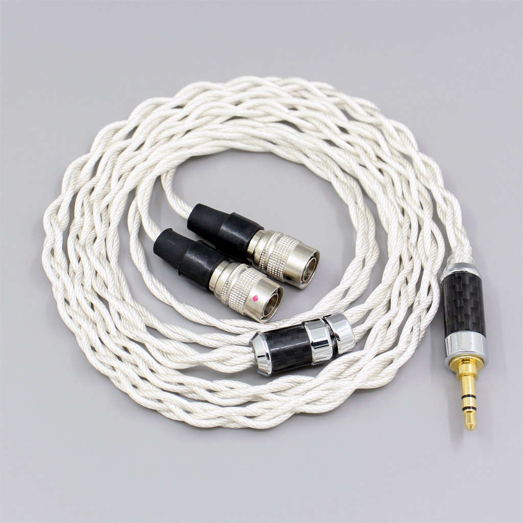 Graphene 7N OCC Silver Plated Coaxial Earphone Cable For Mr Speakers Alpha Dog Ether C Flow Mad Dog AEON 4 core