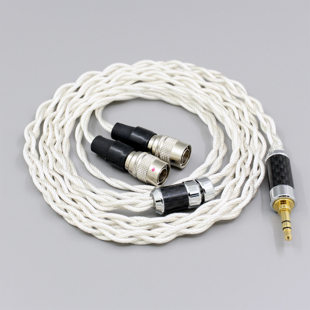 Graphene 7N OCC Silver Plated Coaxial Earphone Cable For Mr Speakers Alpha Dog Ether C Flow Mad Dog AEON 4 core