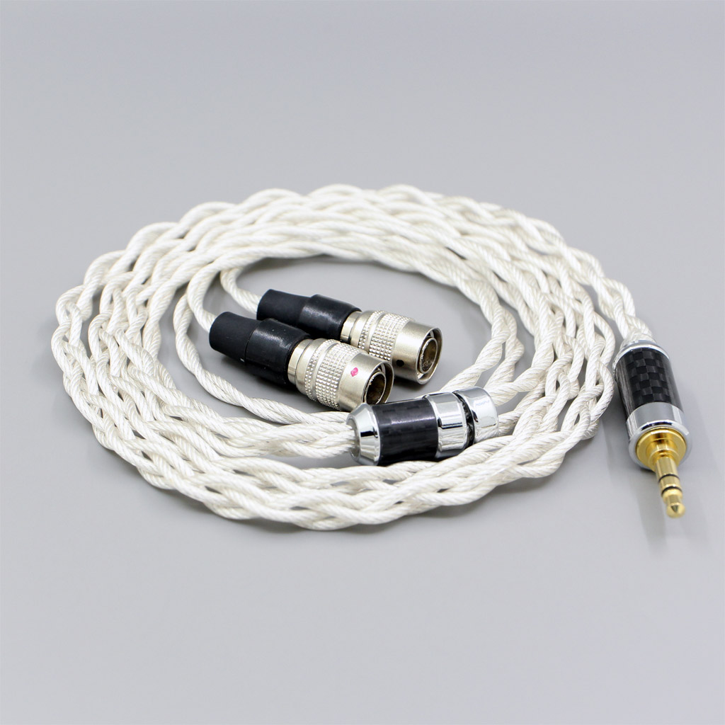 Graphene 7N OCC Silver Plated Coaxial Earphone Cable For Mr Speakers Alpha Dog Ether C Flow Mad Dog AEON 4 core