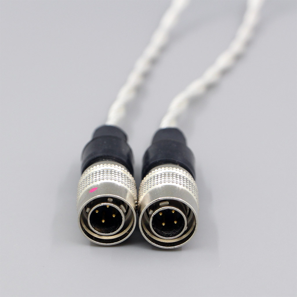 Graphene 7N OCC Silver Plated Coaxial Earphone Cable For Mr Speakers Alpha Dog Ether C Flow Mad Dog AEON 4 core