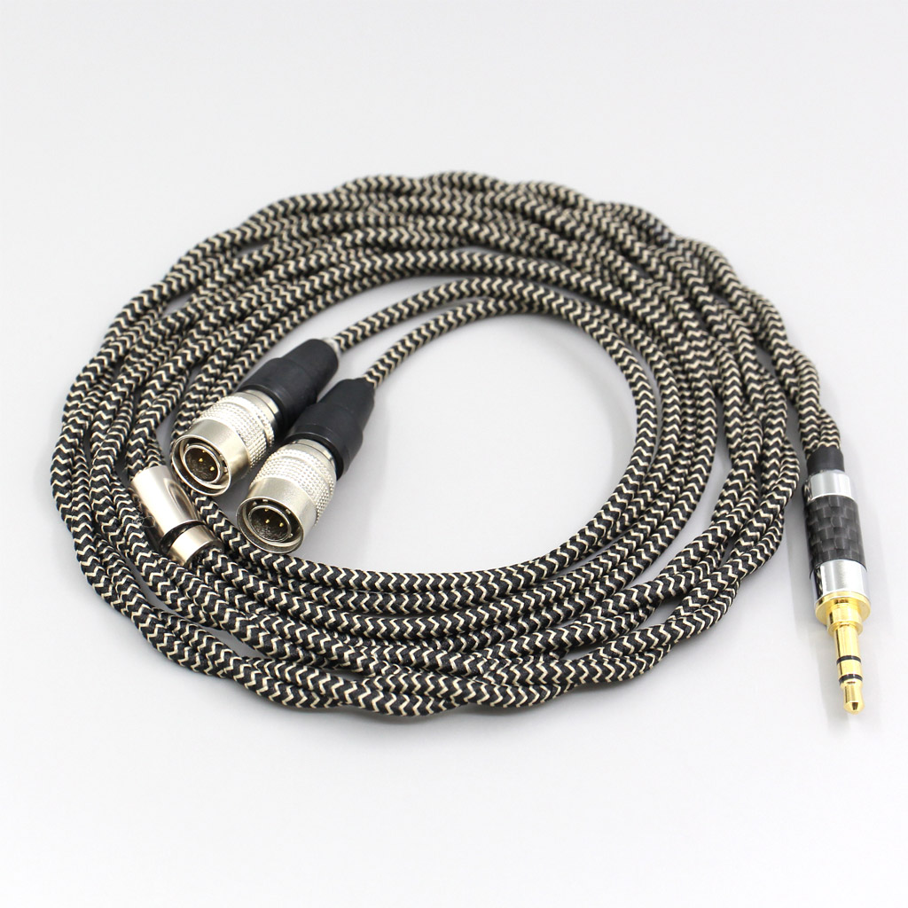 2 Core 2.8mm Litz OFC Earphone Shield Braided Sleeve Cable For Mr Speakers Alpha Dog Ether C Flow Mad Dog AEON Headphone