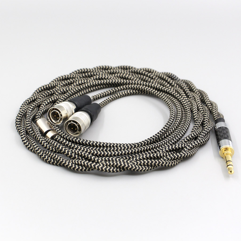 2 Core 2.8mm Litz OFC Earphone Shield Braided Sleeve Cable For Mr Speakers Alpha Dog Ether C Flow Mad Dog AEON Headphone