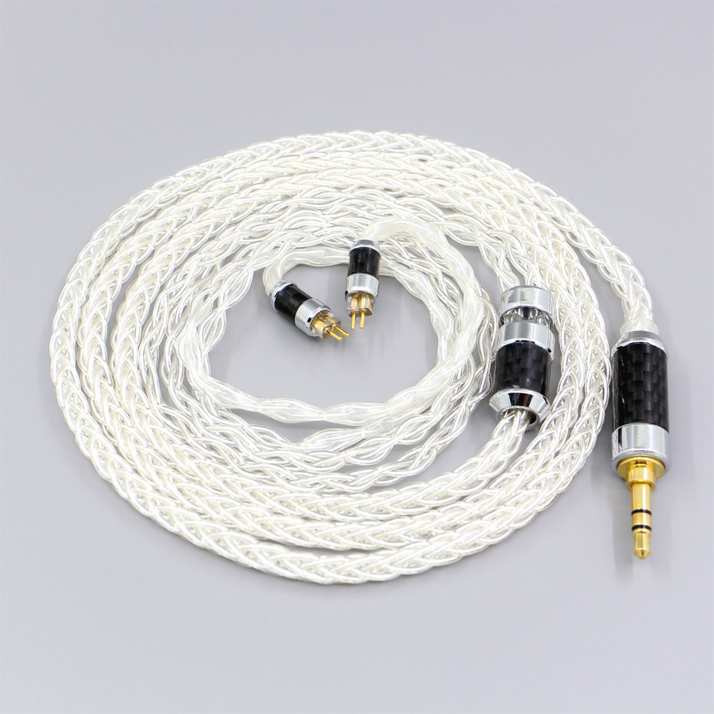 99.99% Pure Silver 8 Core Earphone Cable For 0.78mm BA Custom Westone W4r UM3X UM3RC JH13 JH16