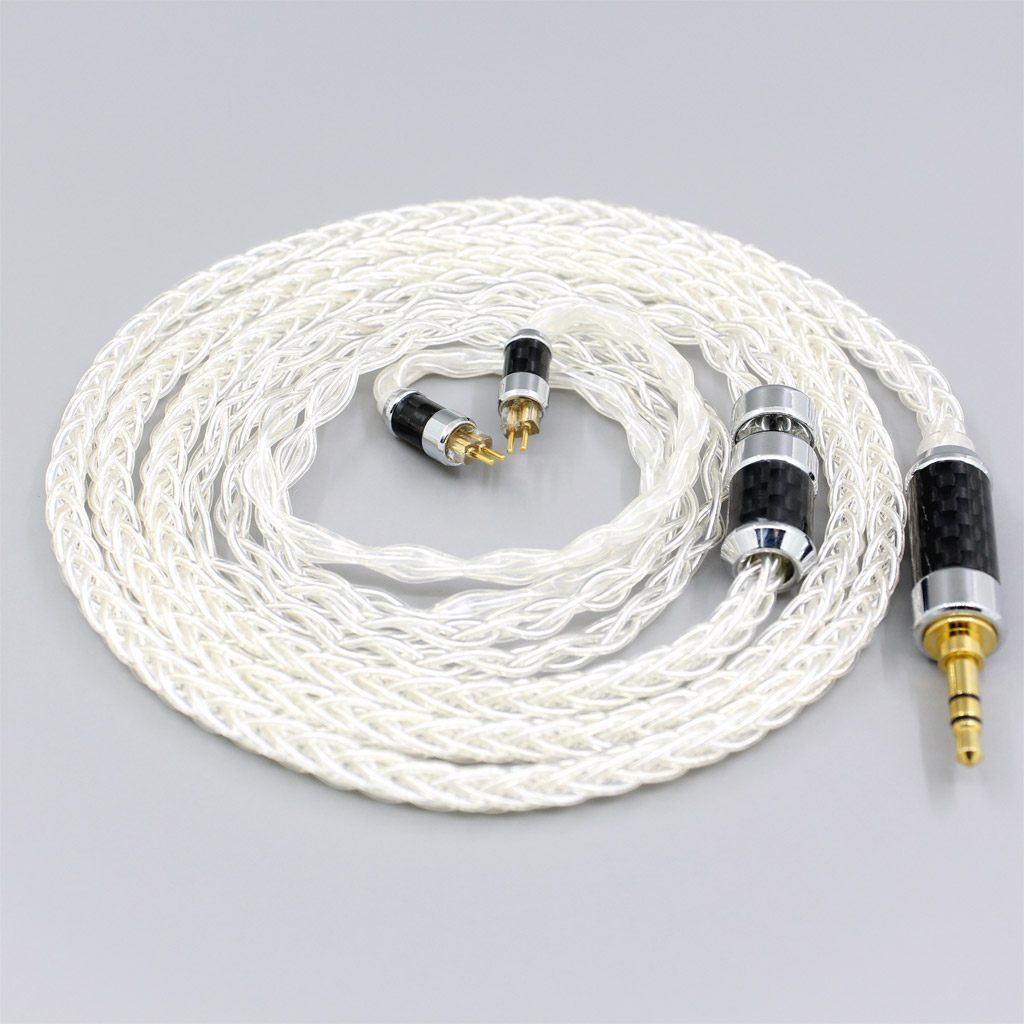 99.99% Pure Silver 8 Core Earphone Cable For 0.78mm BA Custom Westone W4r UM3X UM3RC JH13 JH16