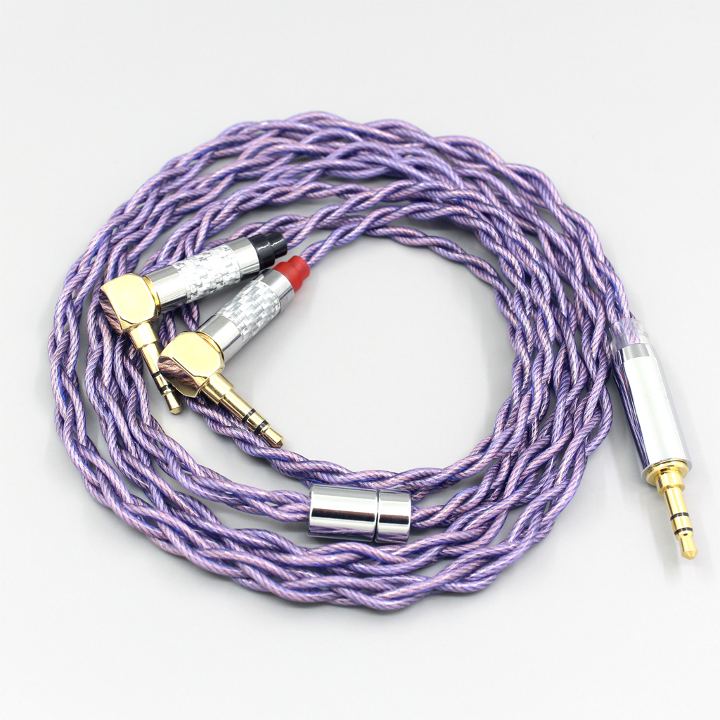 Type2 1.8mm 140 cores litz 7N OCC Headphone Earphone Cable For Verum 1 One L Shape 3.5mm Pin 4 core
