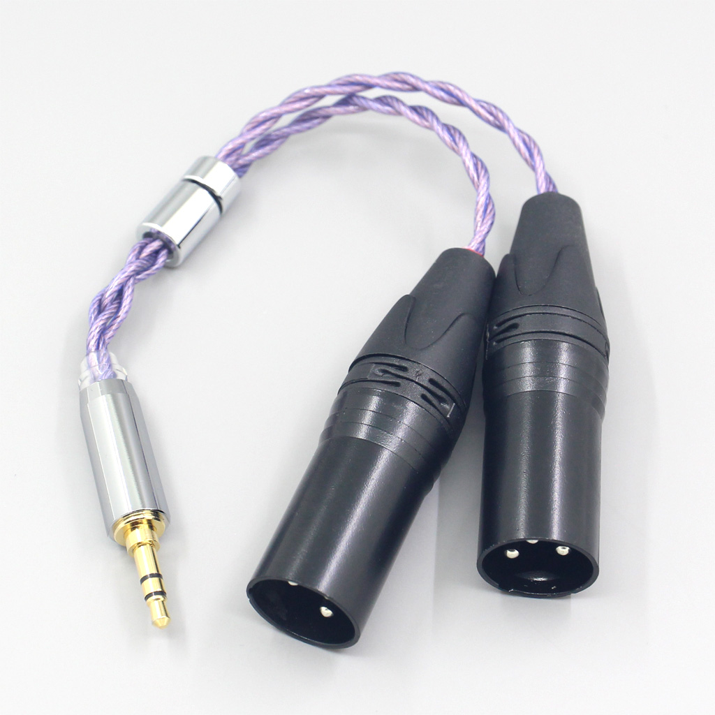 Type2 1.8mm 140 cores litz 7N OCC Headphone Cable For 3.5m 2.5mm 4.4mm 6.5mm To Dual XLR 3 pole Male Ifi Zen Dac