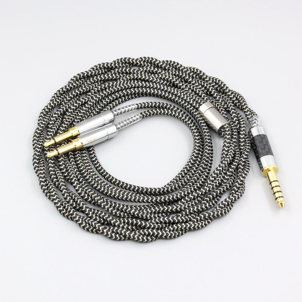 2 Core 2.8mm Litz OFC Earphone Shield Braided Sleeve Cable For Hifiman Sundara Ananda HE1000se HE6se he400i he400se Arya XS