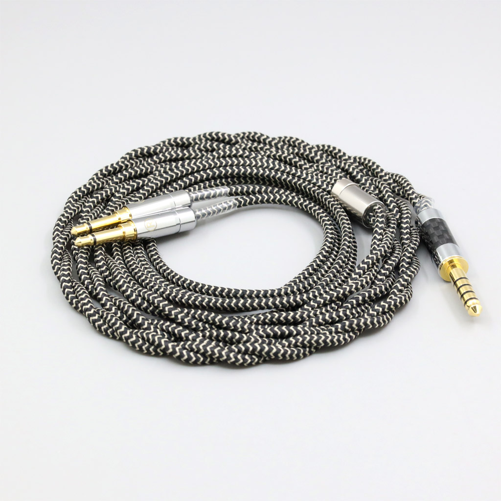 2 Core 2.8mm Litz OFC Earphone Shield Braided Sleeve Cable For Hifiman Sundara Ananda HE1000se HE6se he400i he400se Arya XS