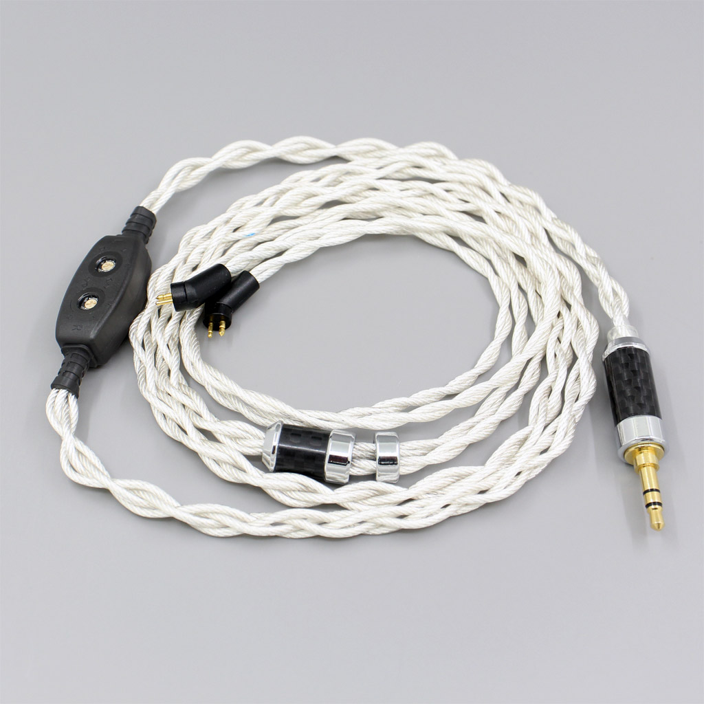 Graphene 7N OCC Silver Plated Type2 Earphone Cable For Etymotic ER4B ER4PT ER4S ER6I ER4 2pin 0-100Ohm Adjusted