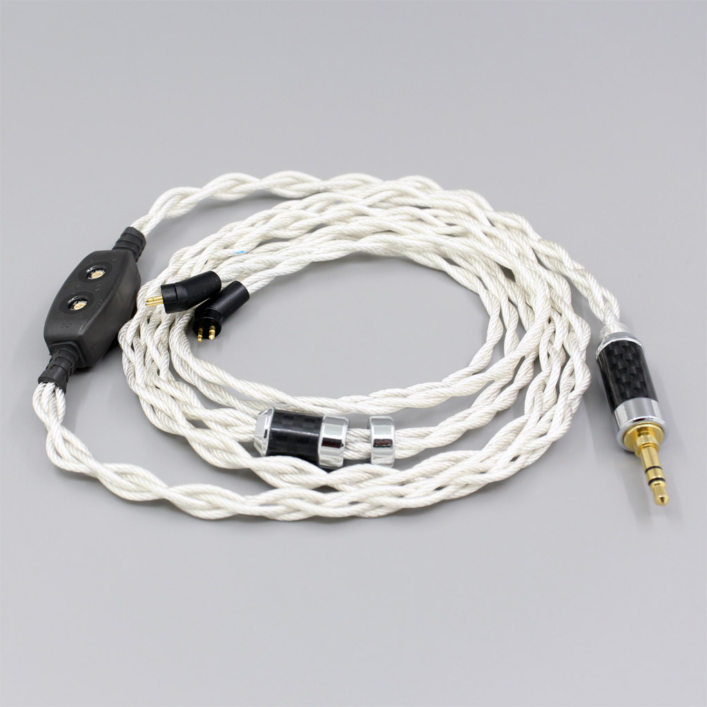 Graphene 7N OCC Silver Plated Type2 Earphone Cable For Etymotic ER4B ER4PT ER4S ER6I ER4 2pin 0-100Ohm Adjusted