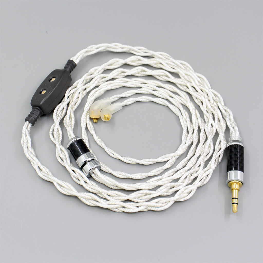 Graphene 7N OCC Silver Plated Coaxial Earphone Cable For Etymotic ER4SR ER4XR ER3XR ER3SE ER2XR ER2SE 4 core 1.8mm