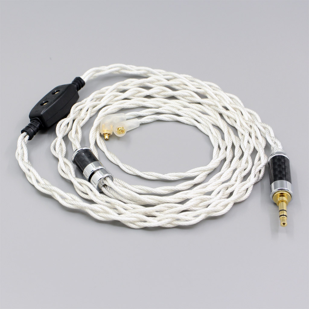 Graphene 7N OCC Silver Plated Coaxial Earphone Cable For Etymotic ER4SR ER4XR ER3XR ER3SE ER2XR ER2SE 4 core 1.8mm