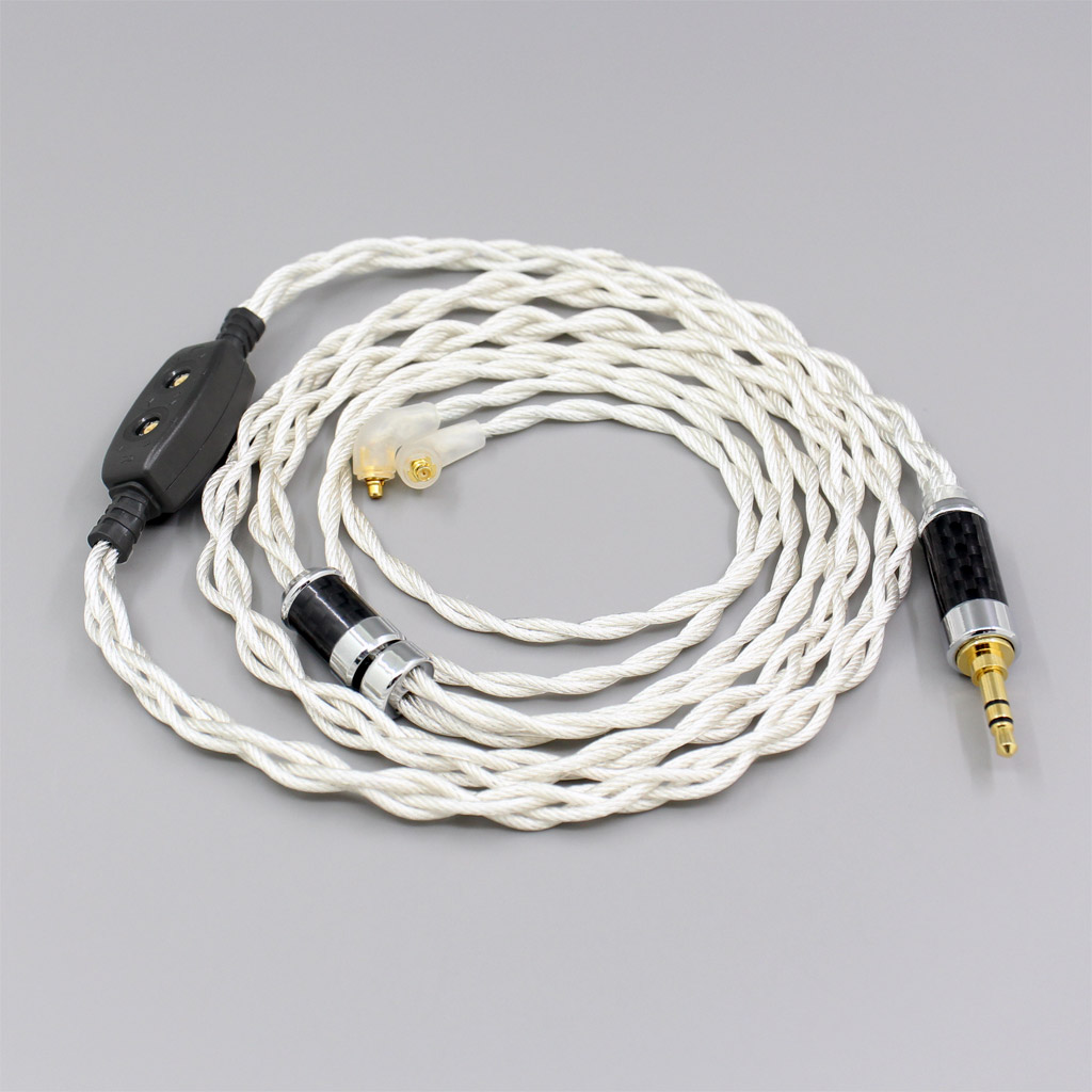 Graphene 7N OCC Silver Plated Coaxial Earphone Cable For Etymotic ER4SR ER4XR ER3XR ER3SE ER2XR ER2SE 4 core 1.8mm