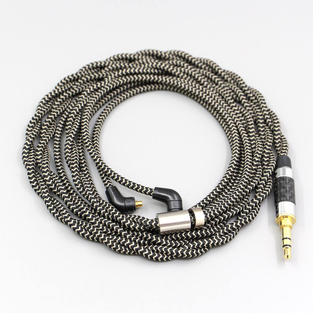 2 Core 2.8mm Litz OFC Earphone Shield Braided Sleeve Cable For Etymotic ER4SR ER4XR ER3XR ER3SE ER2XR ER2SE