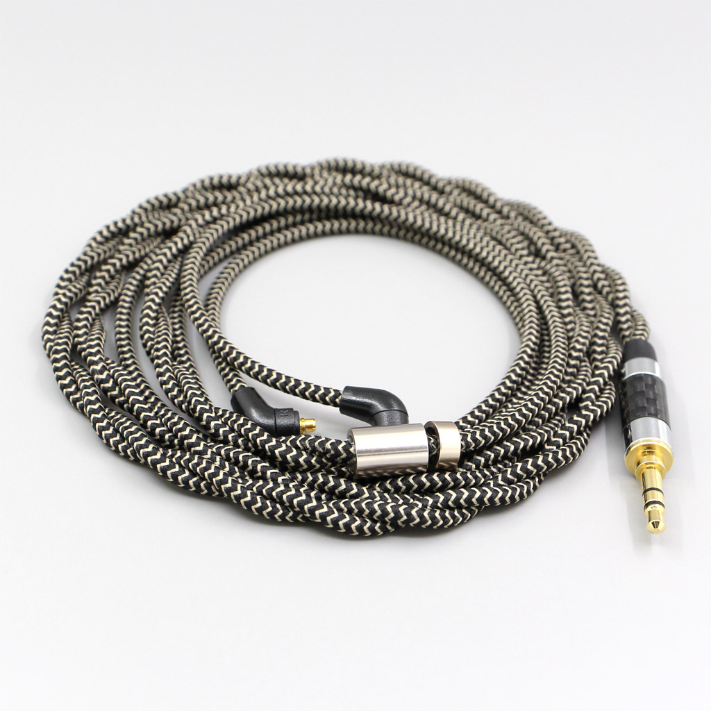 2 Core 2.8mm Litz OFC Earphone Shield Braided Sleeve Cable For Etymotic ER4SR ER4XR ER3XR ER3SE ER2XR ER2SE