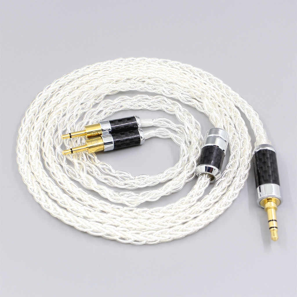 99% Pure Silver XLR 2.5mm 4.4mm 3.5mm 8 Core Headphone Earphone Cable For Sennheiser HD700