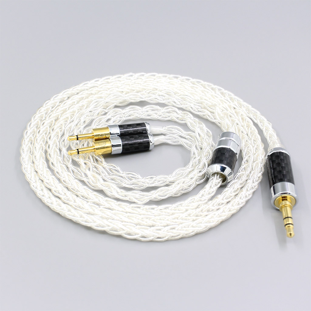 99% Pure Silver XLR 2.5mm 4.4mm 3.5mm 8 Core Headphone Earphone Cable For Sennheiser HD700