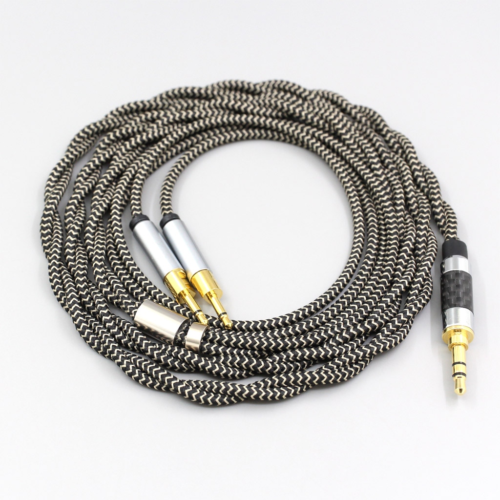 2 Core 2.8mm Litz OFC Earphone Shield Braided Sleeve Cable For Sennheiser HD700 Headset 2.5mm pin Headphone