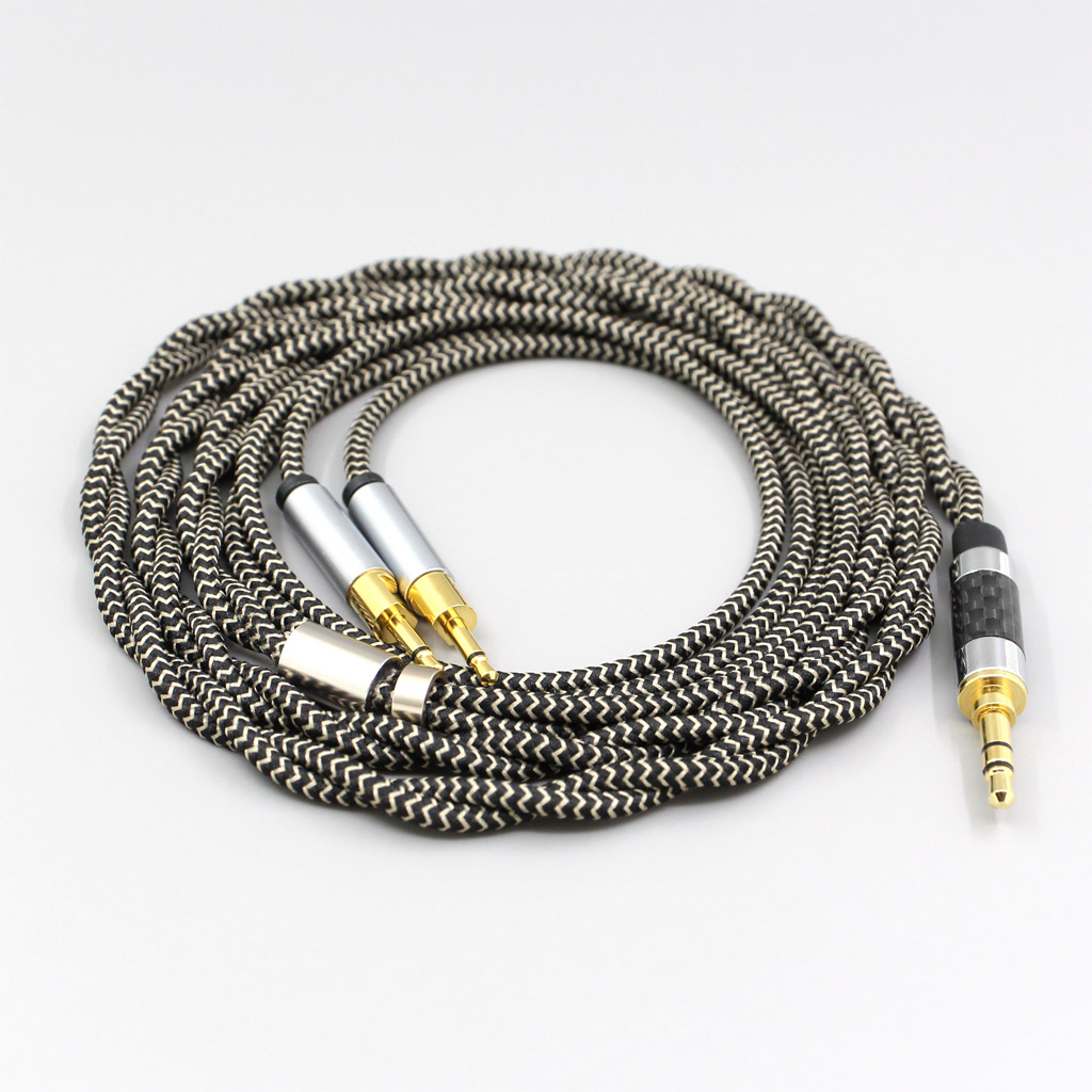 2 Core 2.8mm Litz OFC Earphone Shield Braided Sleeve Cable For Sennheiser HD700 Headset 2.5mm pin Headphone