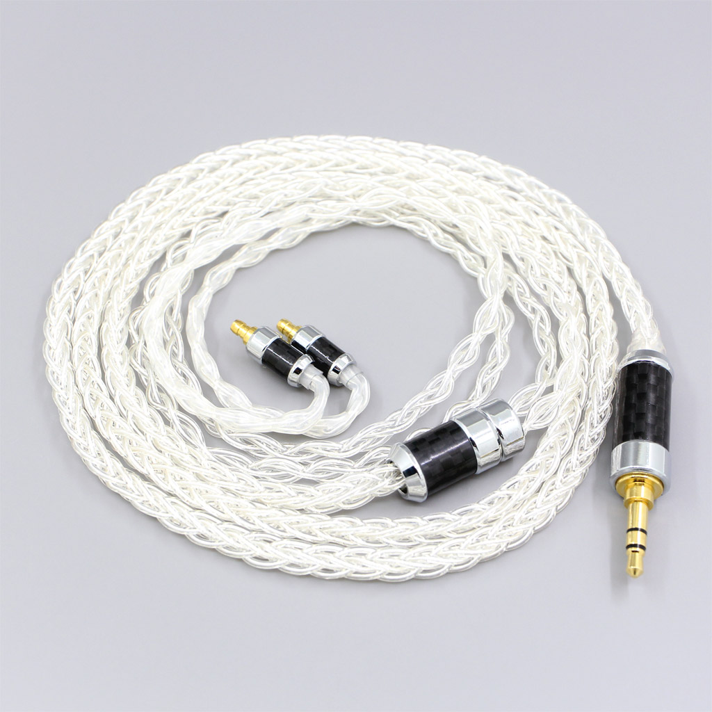 99% Pure Silver 8 Core 2.5mm 4.4mm 3.5mm XLR Headphone Earphone Cable For Sennheiser IE400 IE500 Pro