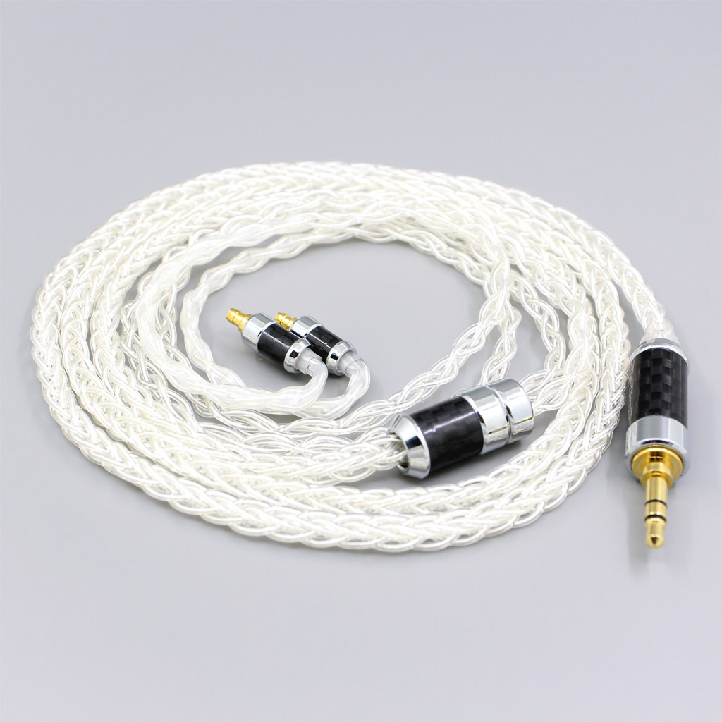 99% Pure Silver 8 Core 2.5mm 4.4mm 3.5mm XLR Headphone Earphone Cable For Sennheiser IE400 IE500 Pro
